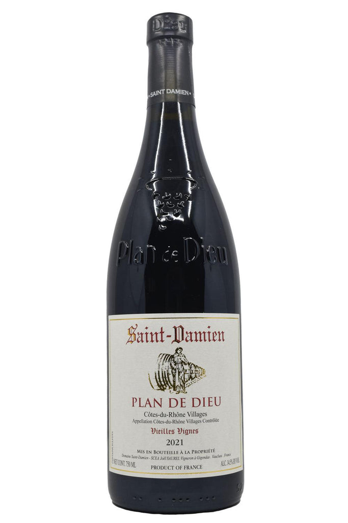 Bottle of Domaine Saint-Damien Cotes du Rhone Villages Plan de Dieu Vieilles Vignes 2021-Red Wine-Flatiron SF