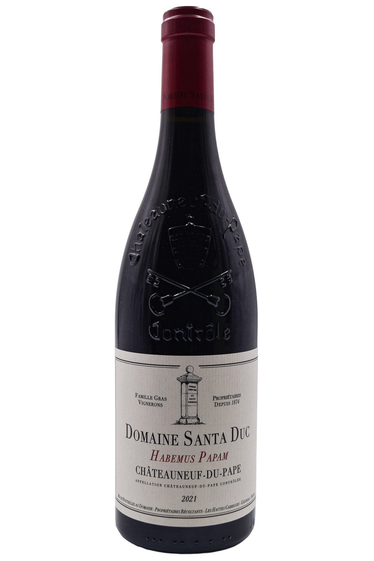 Bottle of Domaine Santa Duc Chateauneuf-du-Pape Habemus Papam 2021-Red Wine-Flatiron SF