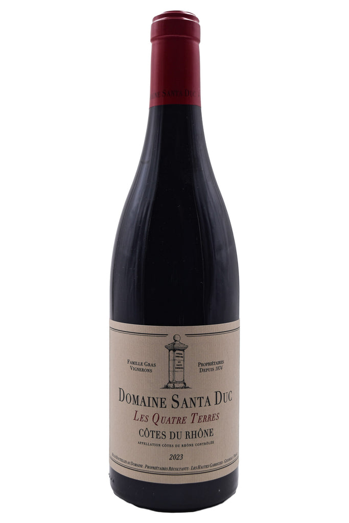Bottle of Domaine Santa Duc Cotes du Rhone Les Quatre Terre 2023-Red Wine-Flatiron SF