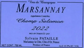 Bottle of Domaine Sylvain Pataille Marsannay Blanc Champ Salomon 2022 [NET]-White Wine-Flatiron SF
