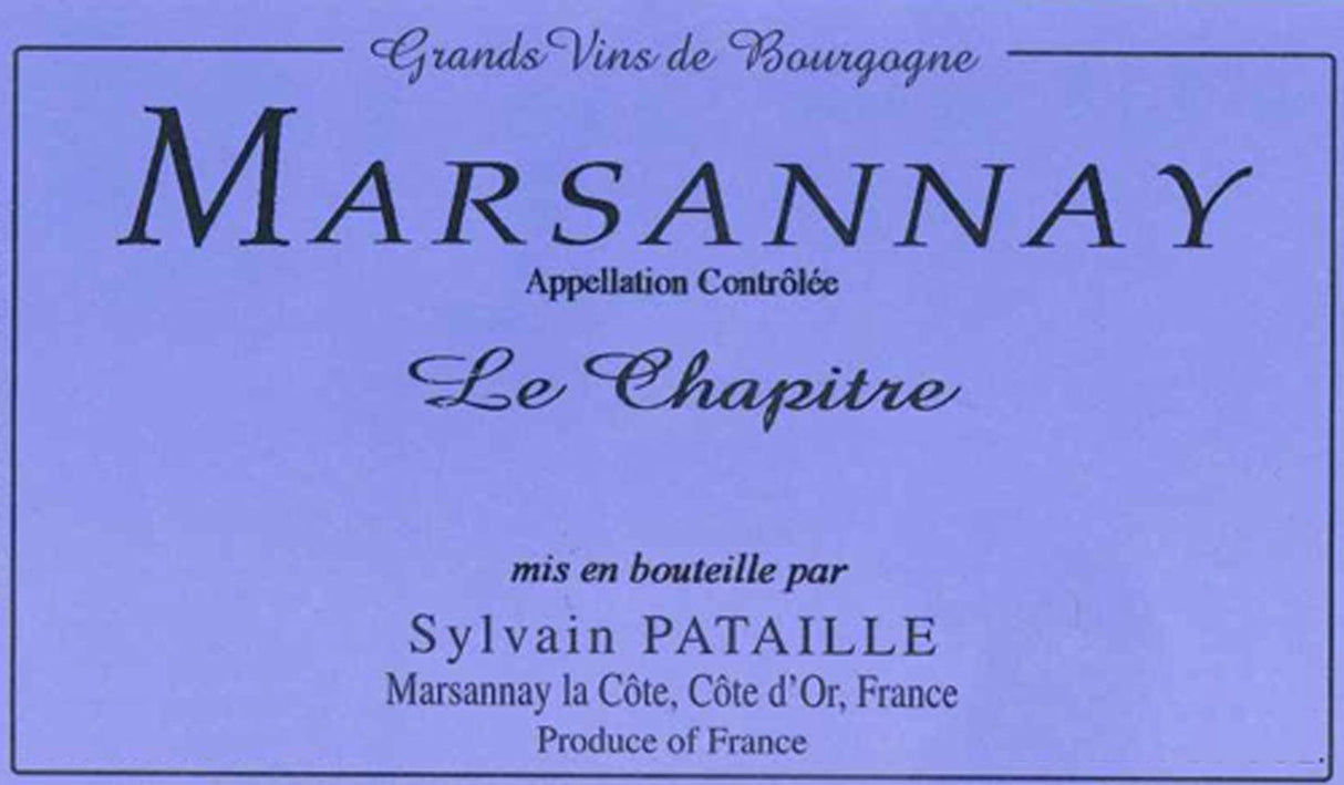 Bottle of Domaine Sylvain Pataille Marsannay Rouge Le Chapitre 2022 [NET]-Red Wine-Flatiron SF
