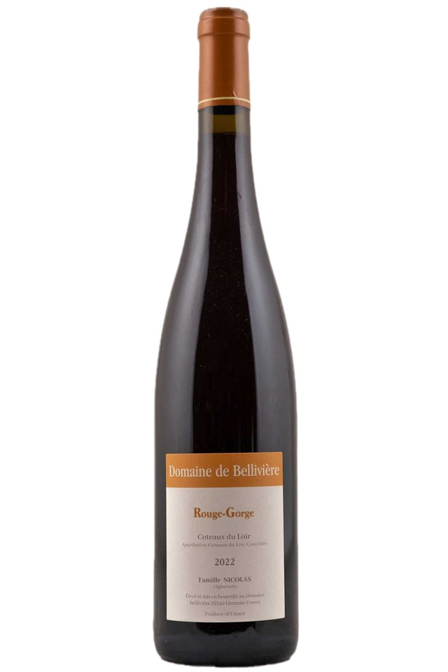 Bottle of Domaine de Belliviere (Eric Nicolas) Coteaux du Loire Rouge-Gorge 2022-Red Wine-Flatiron SF