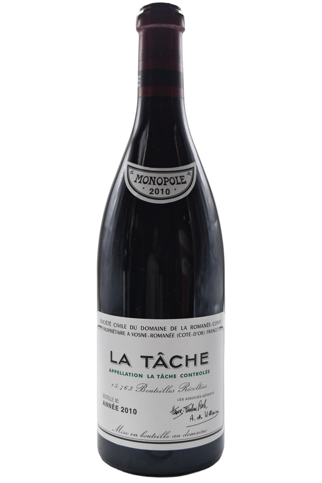 Bottle of Domaine de la Romanee-Conti (DRC) La Tache Monopole Grand Cru 2010 [NET]-Red Wine-Flatiron SF
