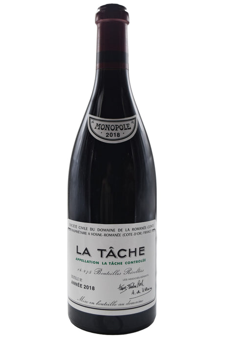 Bottle of Domaine de la Romanee-Conti (DRC) La Tache Monopole Grand Cru 2018 [NET]-Red Wine-Flatiron SF