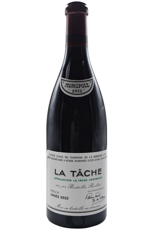 Bottle of Domaine de la Romanee-Conti (DRC) La Tache Monopole Grand Cru 2022 [NET]-Red Wine-Flatiron SF