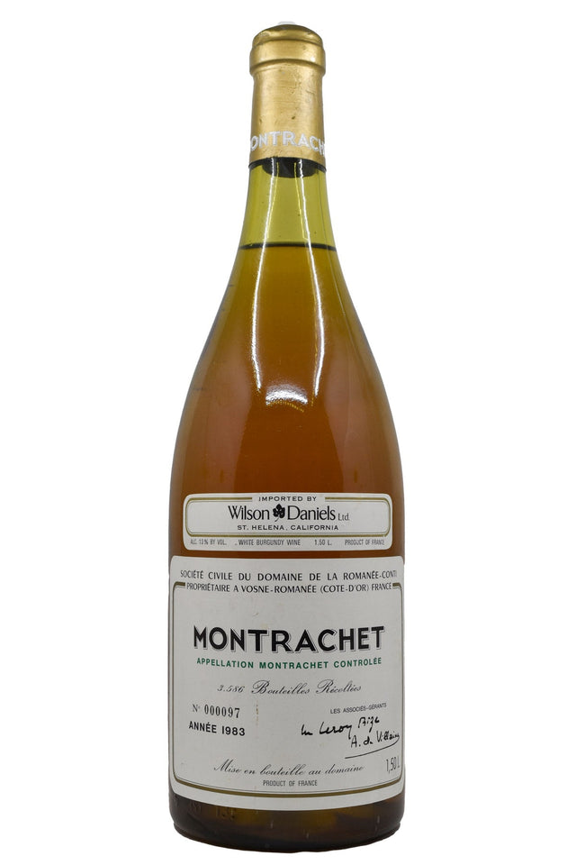 Bottle of Domaine de la Romanee-Conti (DRC) Montrachet 1983 (1.5L)-White Wine-Flatiron SF
