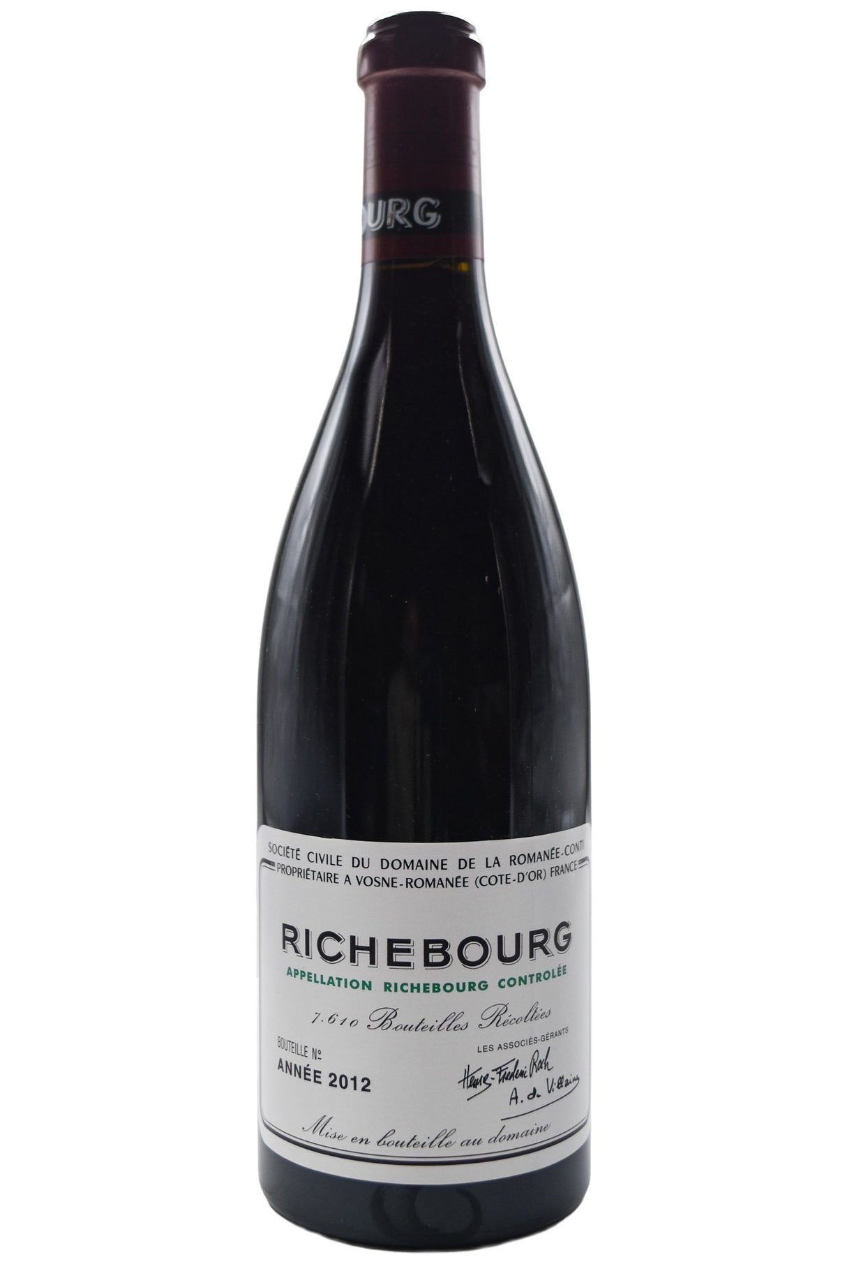 Bottle of Domaine de la Romanee-Conti (DRC) Richebourg Grand Cru 2012 [NET]-Red Wine-Flatiron SF