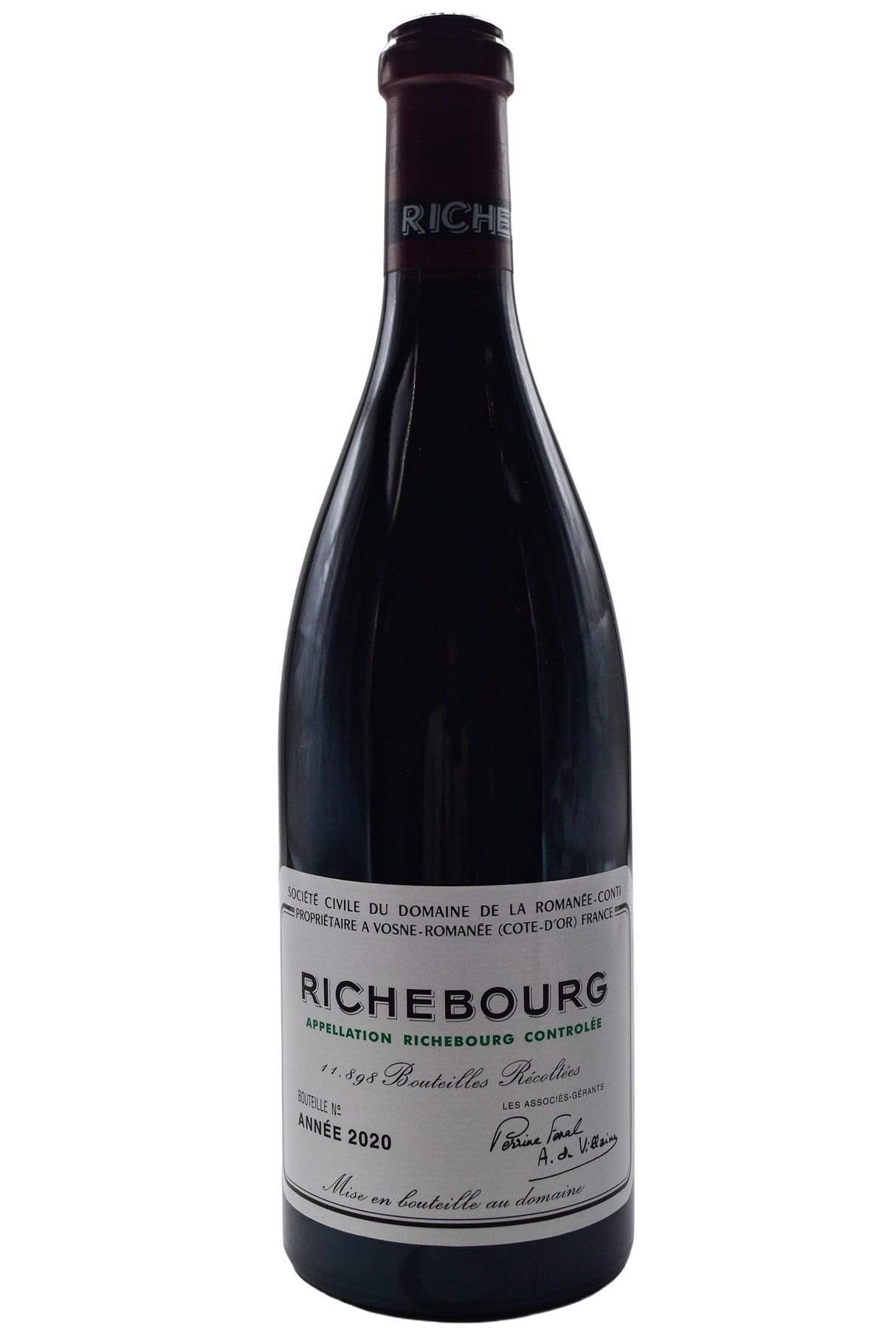 Bottle of Domaine de la Romanee-Conti (DRC) Richebourg Grand Cru 2020 [NET]-Red Wine-Flatiron SF