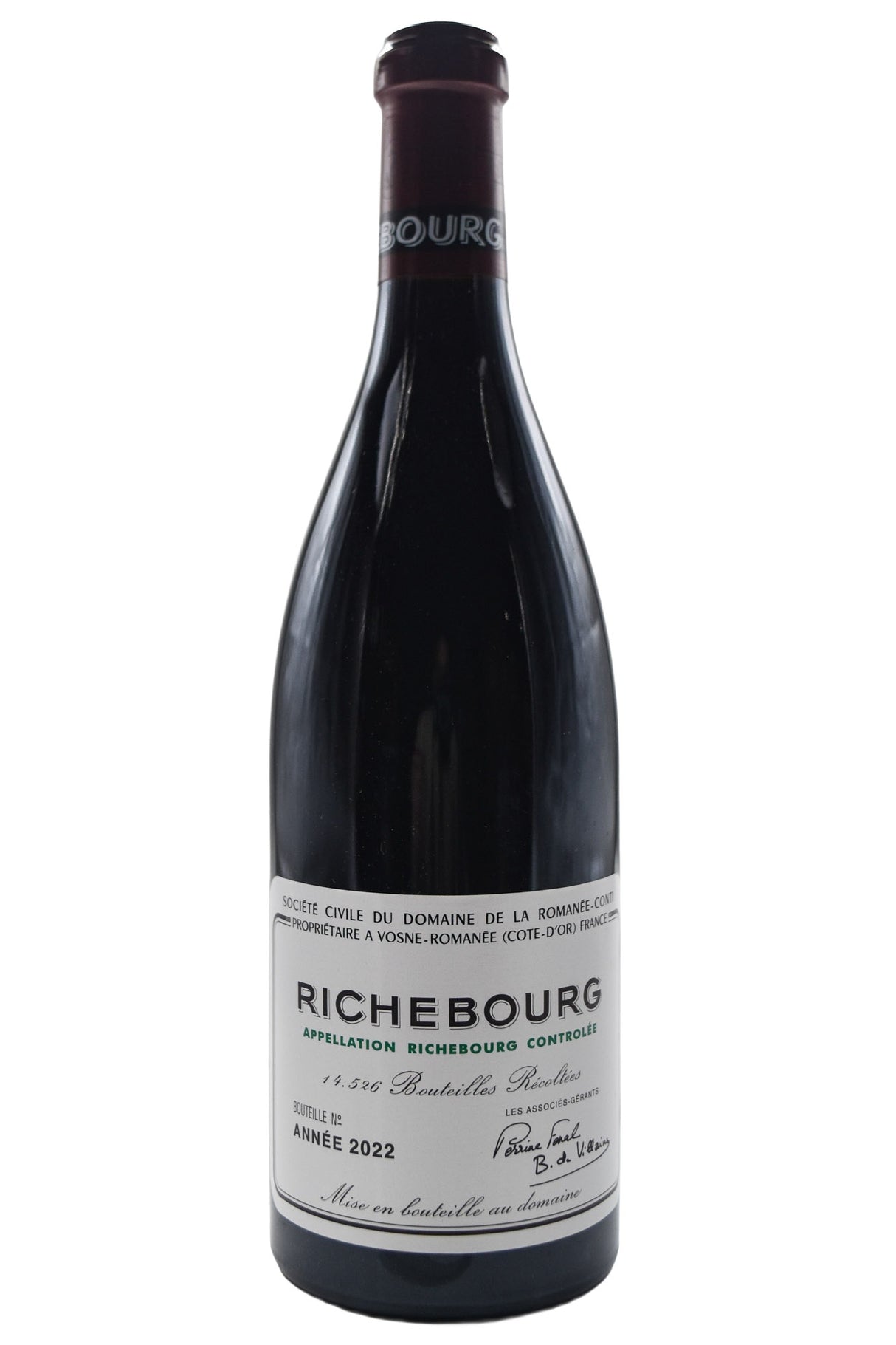 Bottle of Domaine de la Romanee-Conti (DRC) Richebourg Grand Cru 2022 [NET]-Red Wine-Flatiron SF