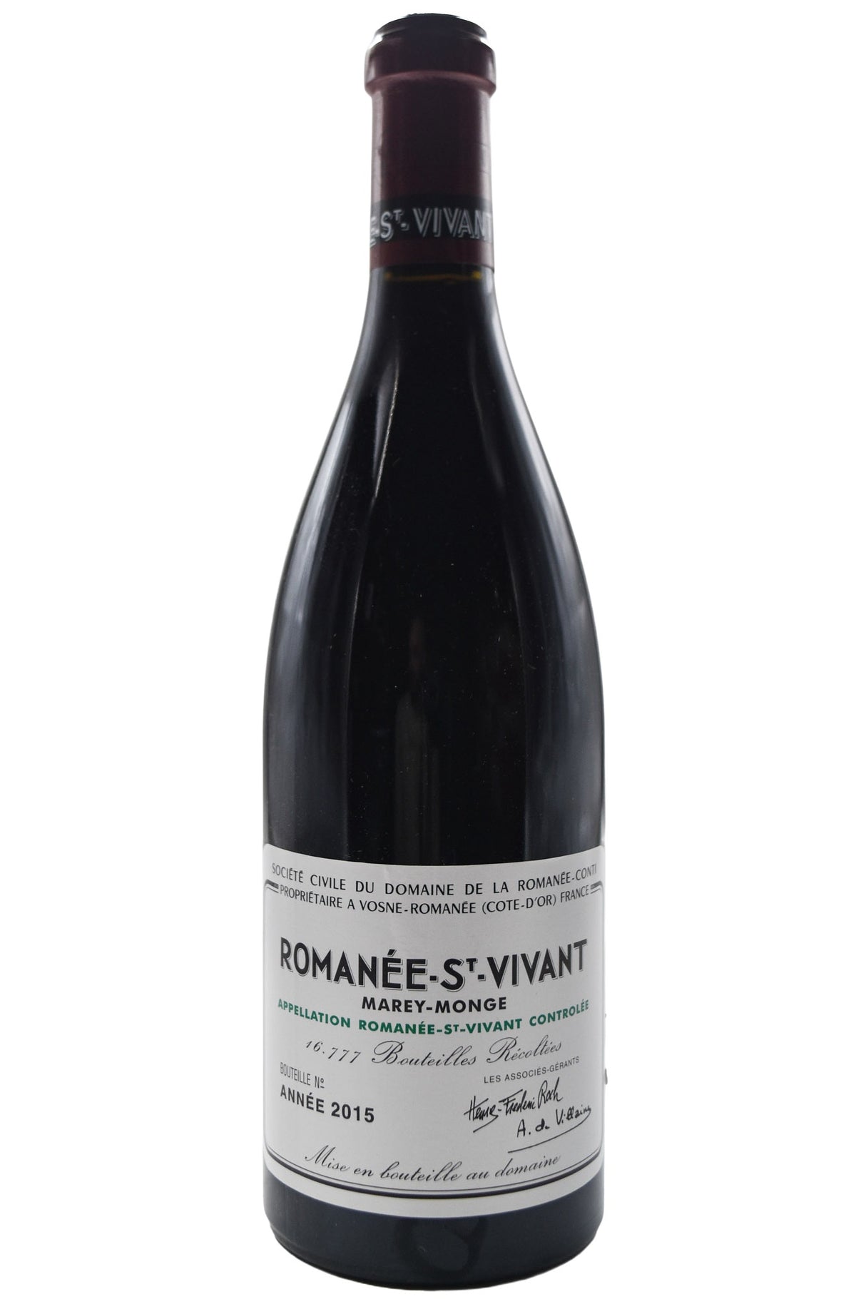 Bottle of Domaine de la Romanee-Conti (DRC) Romanee Saint Vivant Grand Cru 2015 [NET]-Red Wine-Flatiron SF