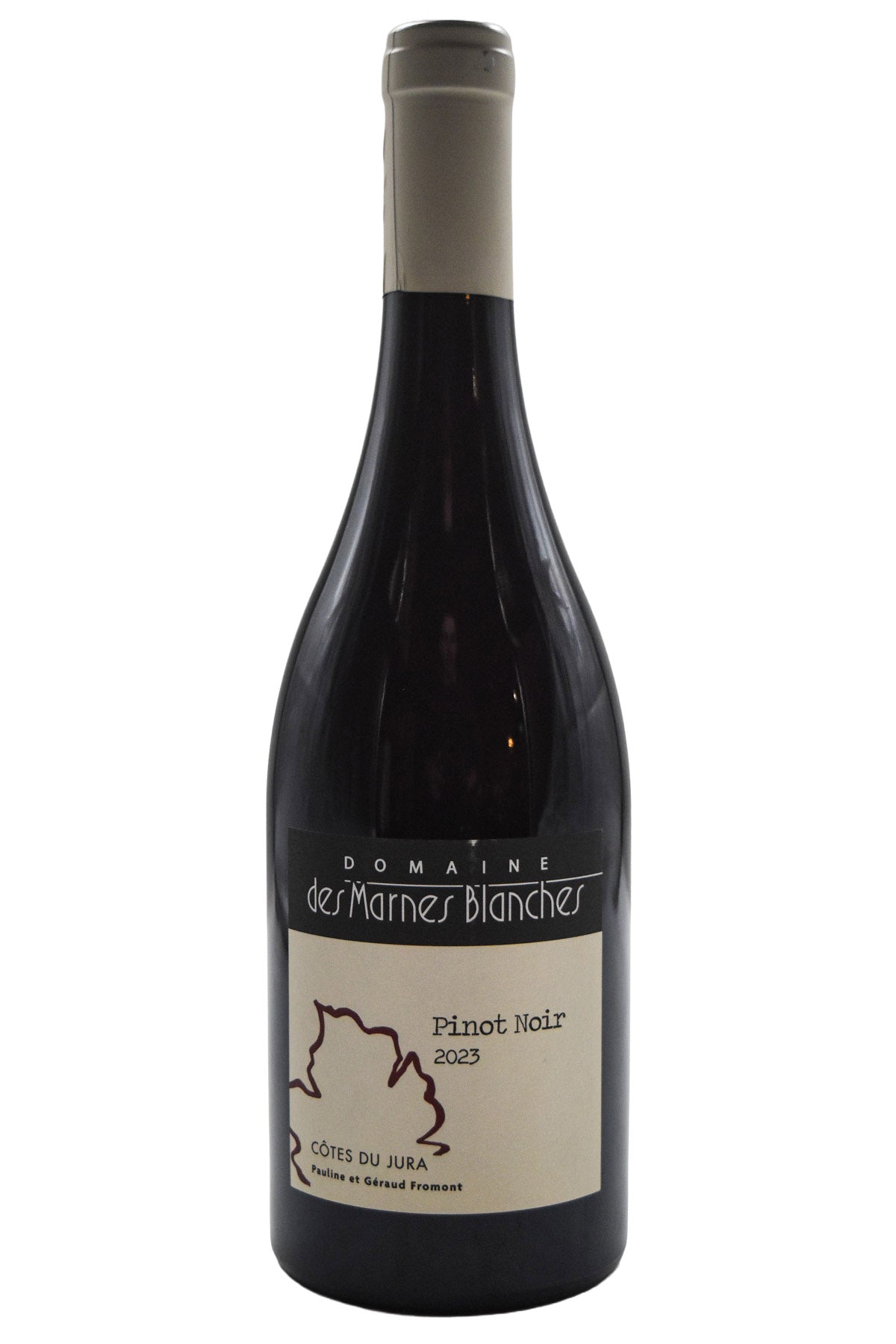 Bottle of Domaine des Marnes Blanches Cotes du Jura Pinot Noir 2023-Red Wine-Flatiron SF