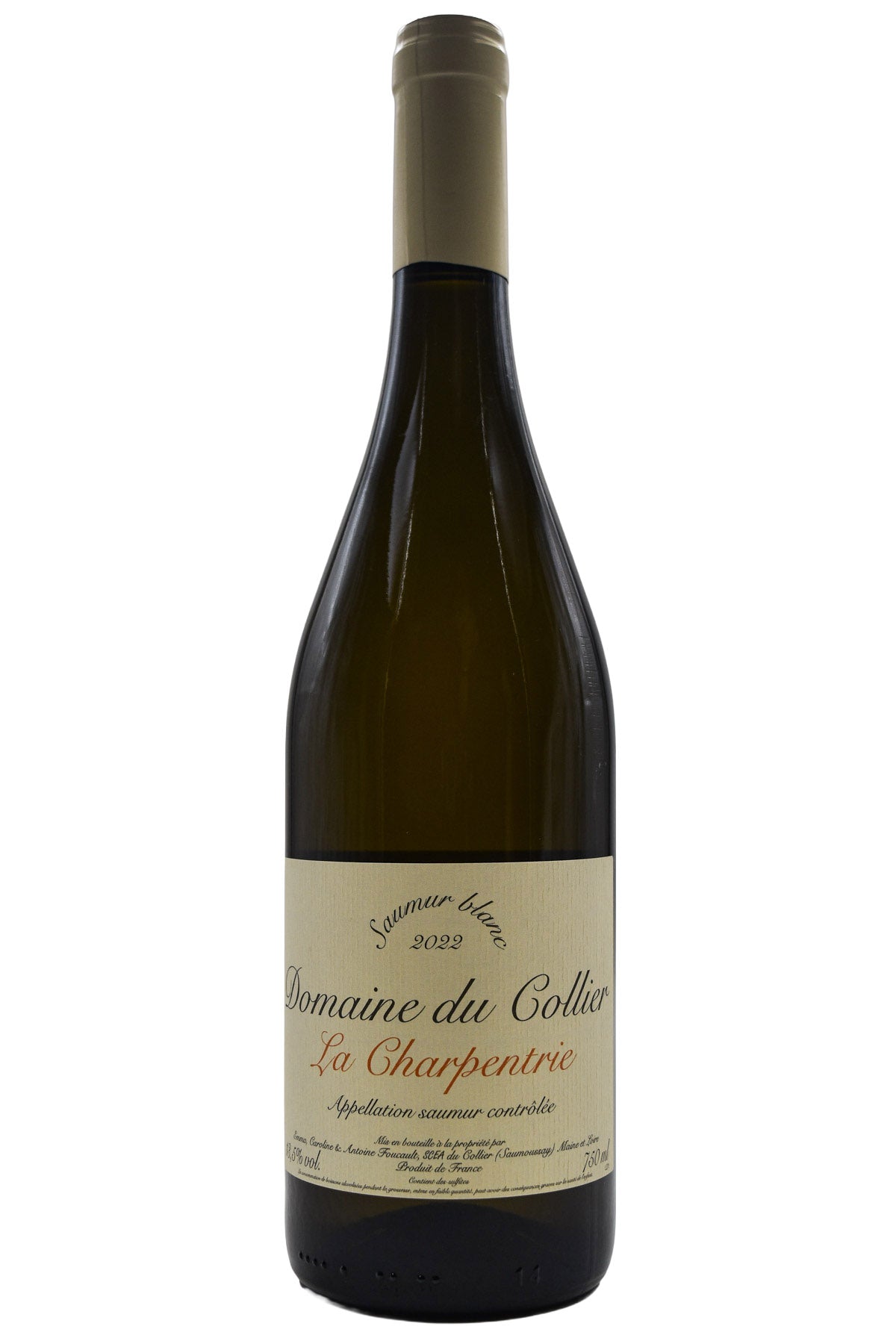 Bottle of Domaine du Collier Saumur Blanc La Charpentrie 2022-White Wine-Flatiron SF