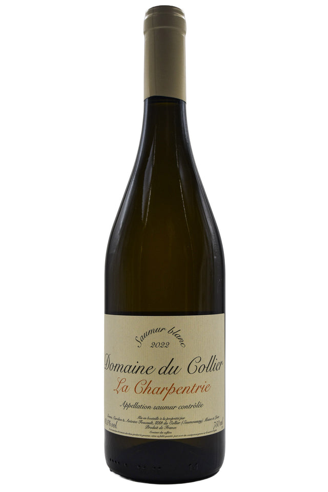 Bottle of Domaine du Collier Saumur Blanc La Charpentrie 2022-White Wine-Flatiron SF