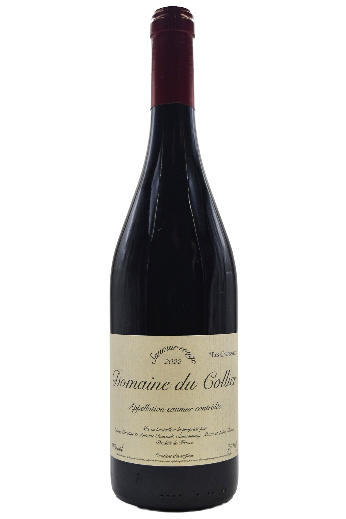 Bottle of Domaine du Collier Saumur Rouge Les Chanseaux 2022-Red Wine-Flatiron SF