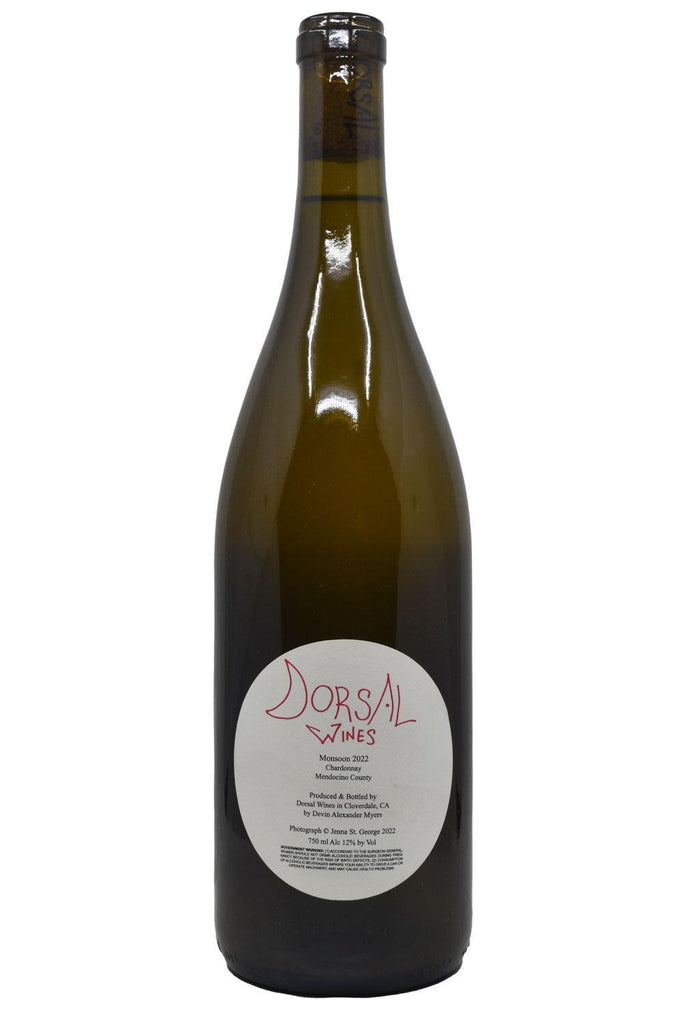 Bottle of Dorsal Wines Monsoon Chardonnay 2022-White Wine-Flatiron SF