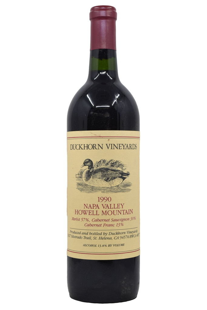 Bottle of Duckhorn Vineyards Napa Valley Howell Mountain Red Blend 1990-Red Wine-Flatiron SF