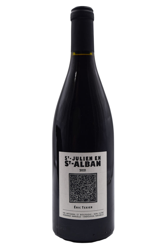 Bottle of Eric Texier Cotes-du-Rhone Rouge Saint Julien-en-St. Alban 2021-Red Wine-Flatiron SF