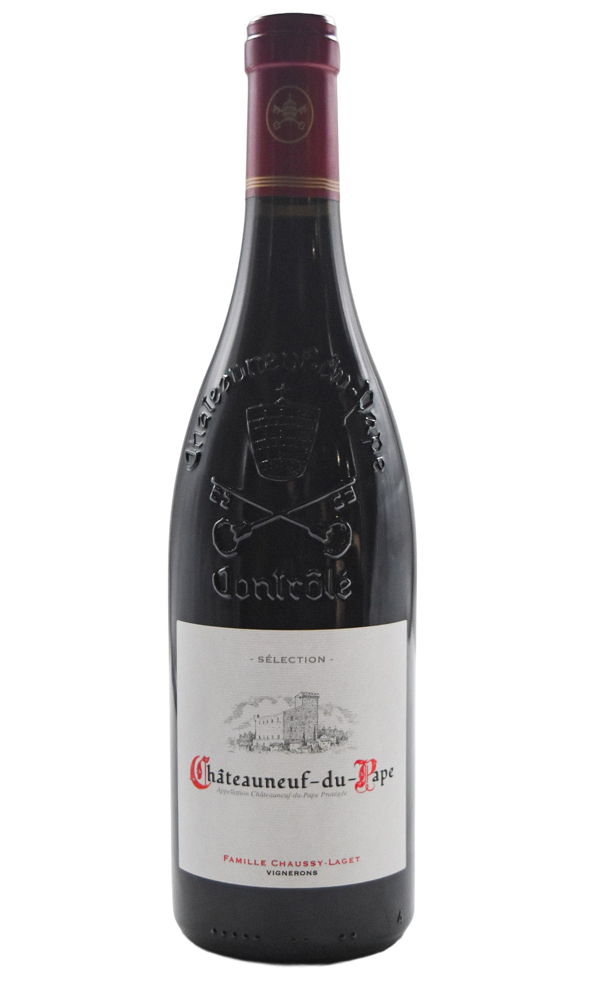 Bottle of Famille Chaussy Chateauneuf du Pape Selection 2023-Red Wine-Flatiron SF