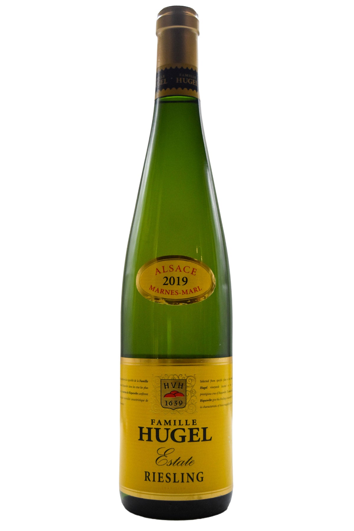 Bottle of Famille Hugel Alsace Riesling Estate 2019-White Wine-Flatiron SF