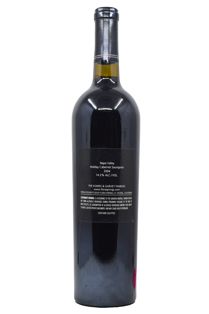 Bottle of Flora Springs Cabernet Sauvignon Seasons Greetings 2004-Red Wine-Flatiron SF