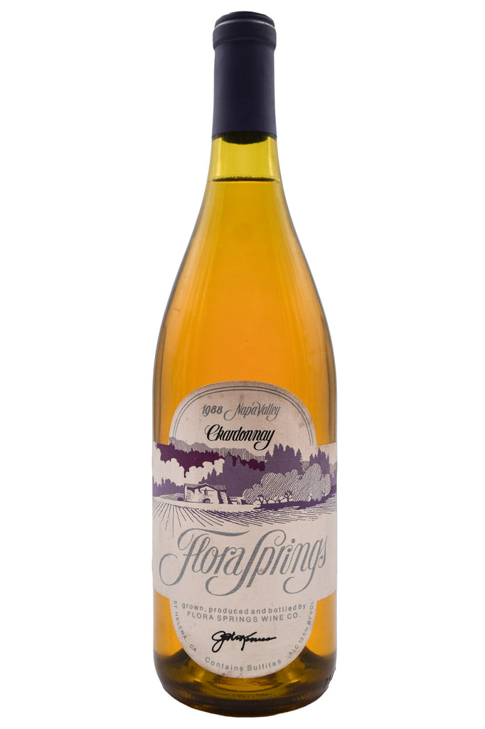 Bottle of Flora Springs Chardonnay 1988-White Wine-Flatiron SF