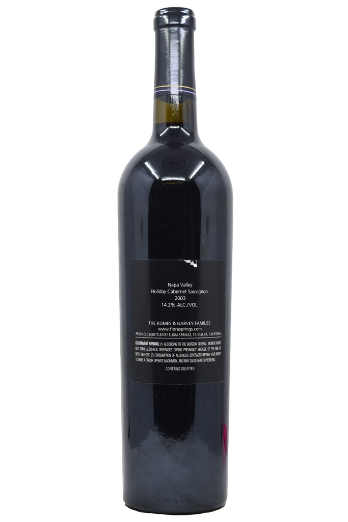 Bottle of Flora Springs Holiday Cabernet Sauvignon 2003-Red Wine-Flatiron SF