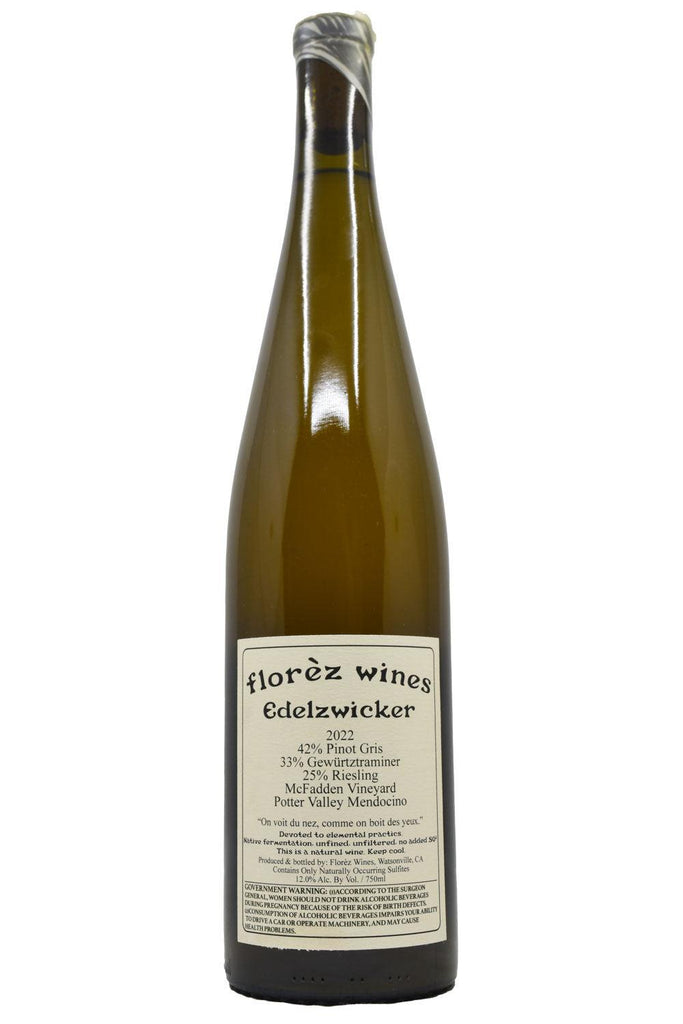 Bottle of Florez Wines Potter Valley Edelzwicker 2022-White Wine-Flatiron SF