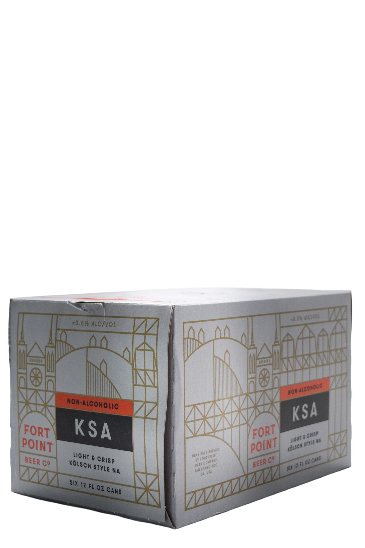 Bottle of Fort Point Beer Co. Non-Alcoholic KSA Kolsch 6pk (12oz)-Grocery-Flatiron SF