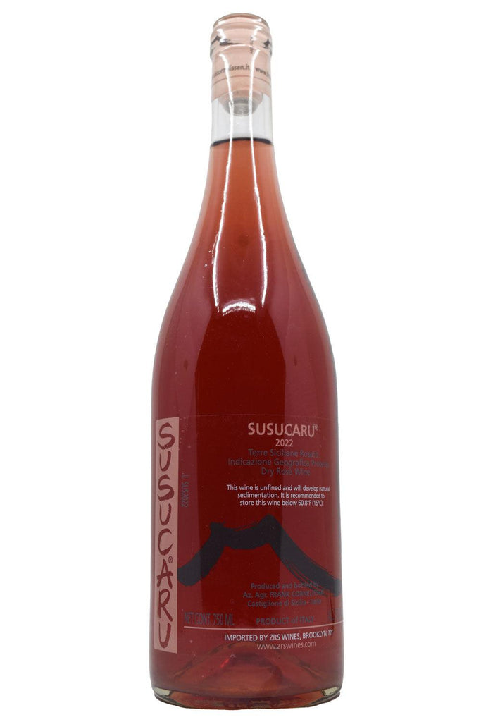 Bottle of Frank Cornelissen Terre Siciliane Rosato Susucaru 2022-Rosé Wine-Flatiron SF
