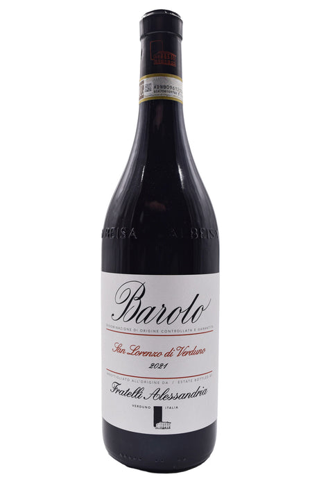 Bottle of Fratelli Alessandria Barolo San Lorenzo di Verduno 2021-Red Wine-Flatiron SF