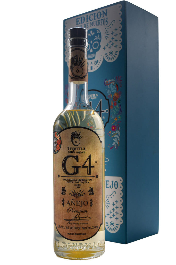 Bottle of G4 Tequila Anejo de Madera Dia de Muertos-Spirits-Flatiron SF