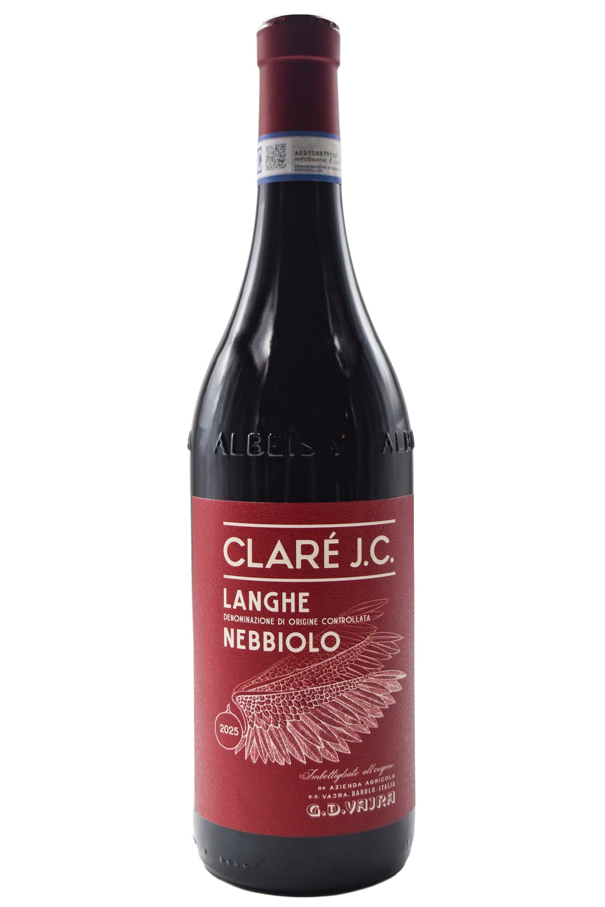 Bottle of G.D. Vajra Langhe Nebbiolo J.C. Clare 2025-Red Wine-Flatiron SF
