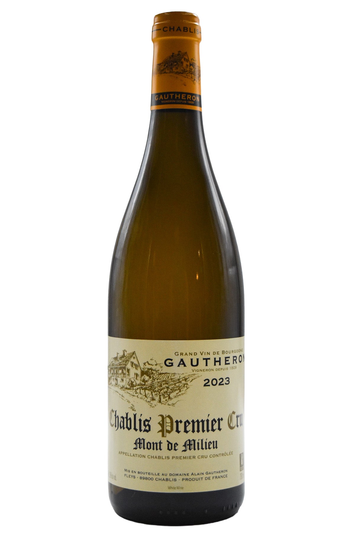 Bottle of Gautheron Chablis 1er Cru Mont de Milieu 2023-White Wine-Flatiron SF