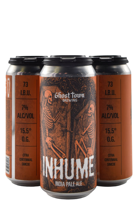 Bottle of Ghost Town Brewing Co. Inhume West Coast IPA 4pk (16oz)-Beer-Flatiron SF