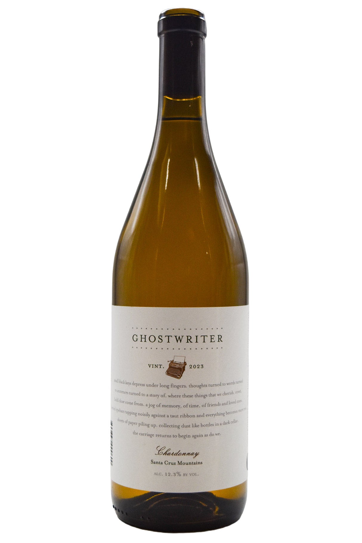 Bottle of Ghostwriter Santa Cruz Mountains Chardonnay 2023-White Wine-Flatiron SF