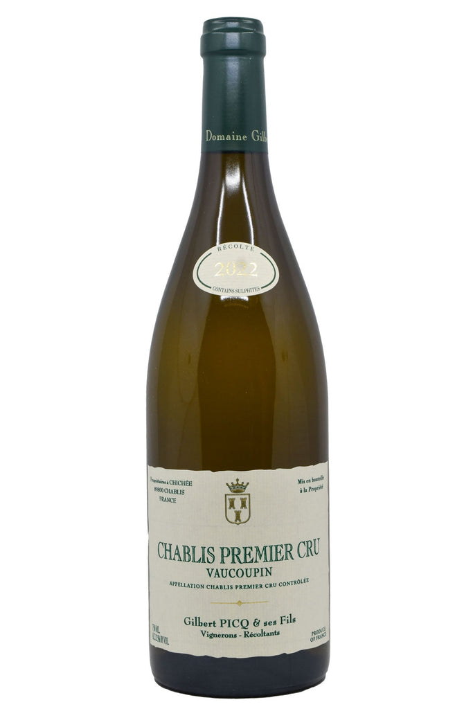 Bottle of Gilbert Picq Chablis 1er Cru Vaucoupin 2022-White Wine-Flatiron SF