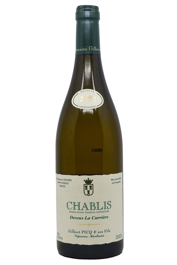 Bottle of Gilbert Picq Chablis Dessus la Carriere 2022-White Wine-Flatiron SF