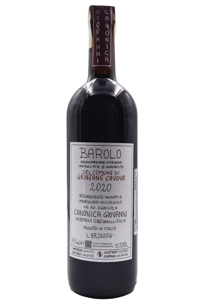 Bottle of Giovanni Canonica Barolo Grinzane Cavour 2020-Red Wine-Flatiron SF