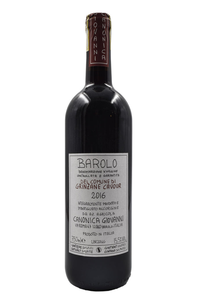 Bottle of Giovanni Canonica Barolo del Comune di Grinzane Cavour 2016-Red Wine-Flatiron SF