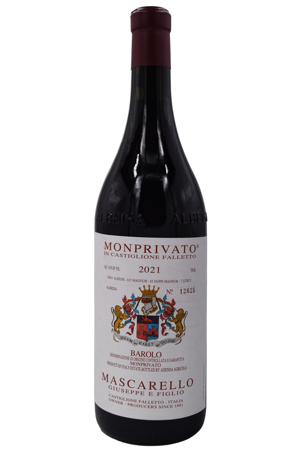 Bottle of Giuseppe Mascarello Barolo Monprivato 2021-Red Wine-Flatiron SF