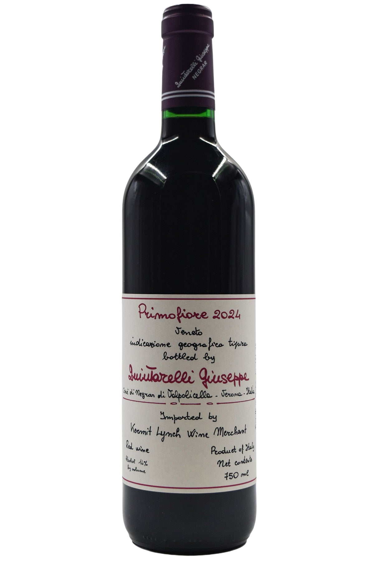 Bottle of Giuseppe Quintarelli Veneto Primofiore 2024-Red Wine-Flatiron SF
