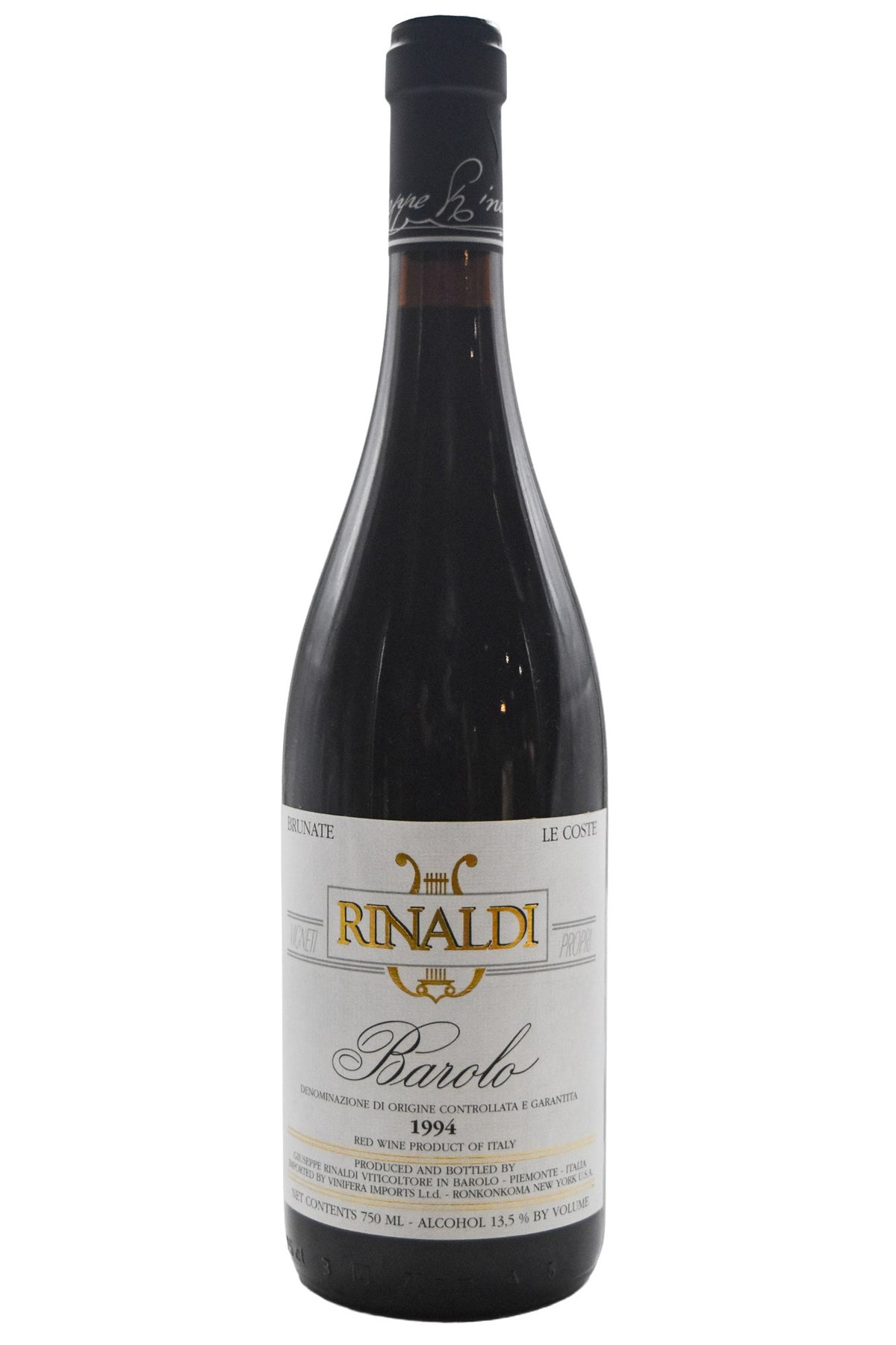 Bottle of Giuseppe Rinaldi Barolo Brunate-Le Coste 1994 [NET]-Red Wine-Flatiron SF
