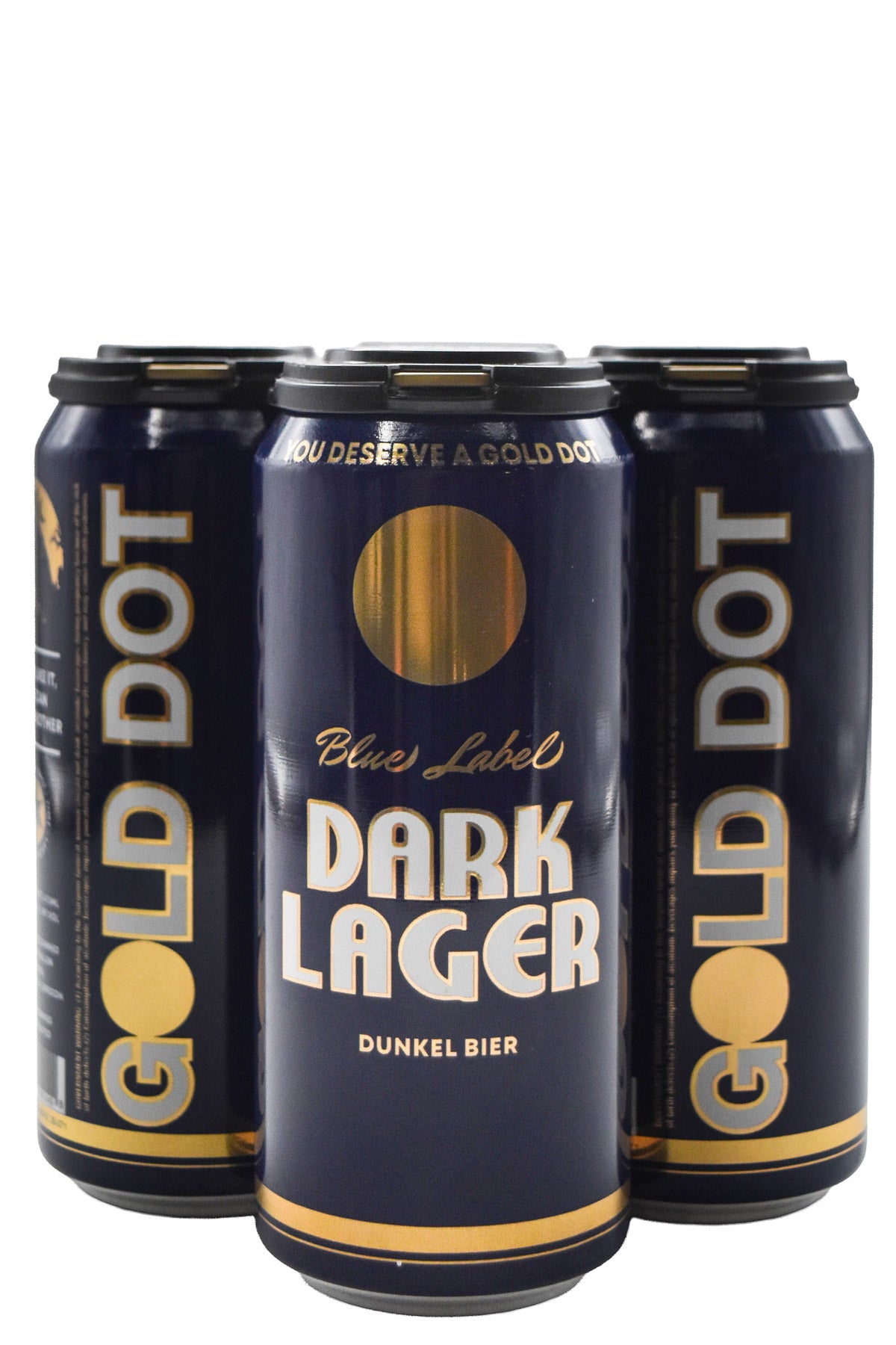 Bottle of Gold Dot Blue Label Dark Lager 4pk (16oz)-Beer-Flatiron SF