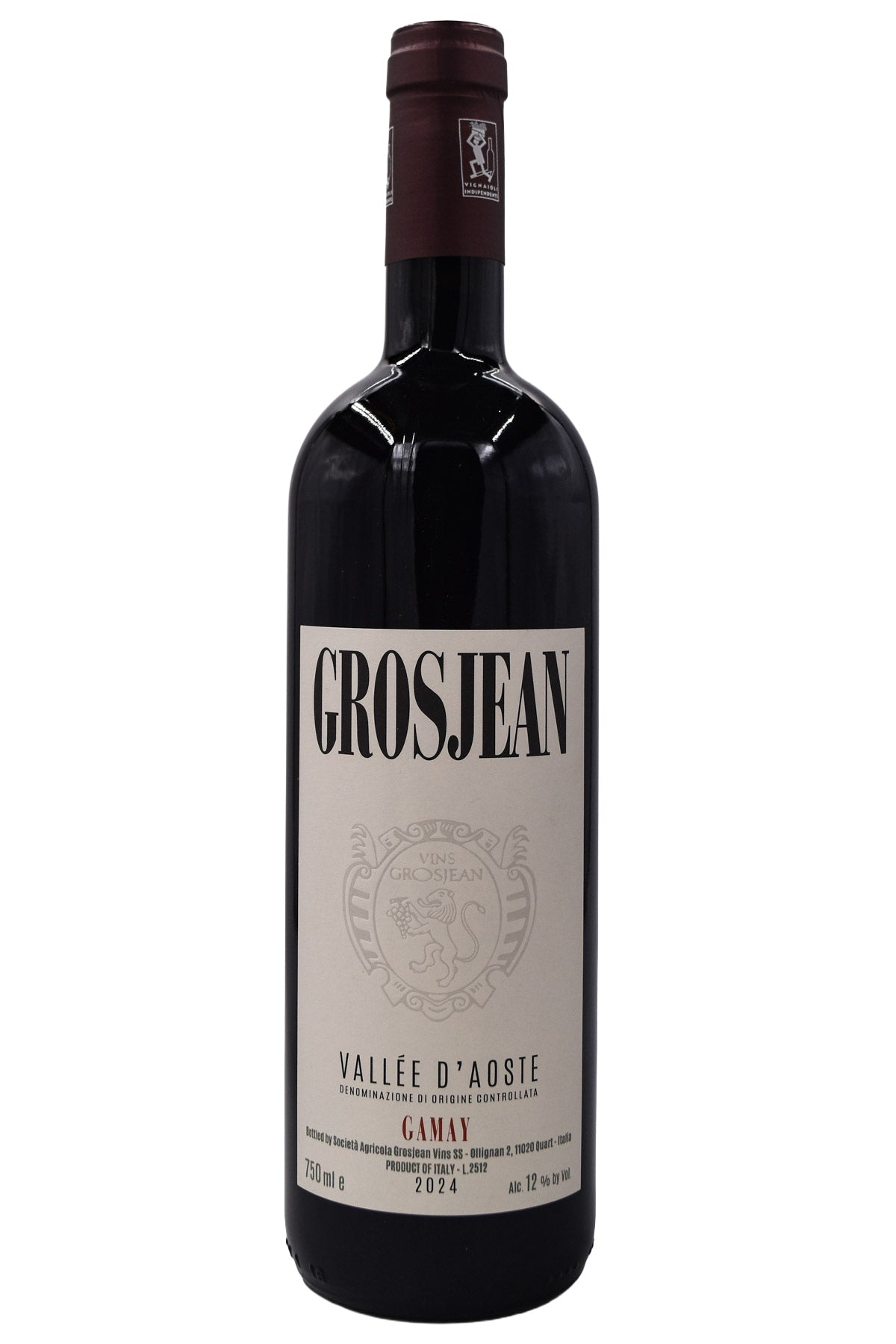 Bottle of Grosjean Freres Vallee d'Aoste Gamay 2024-Red Wine-Flatiron SF