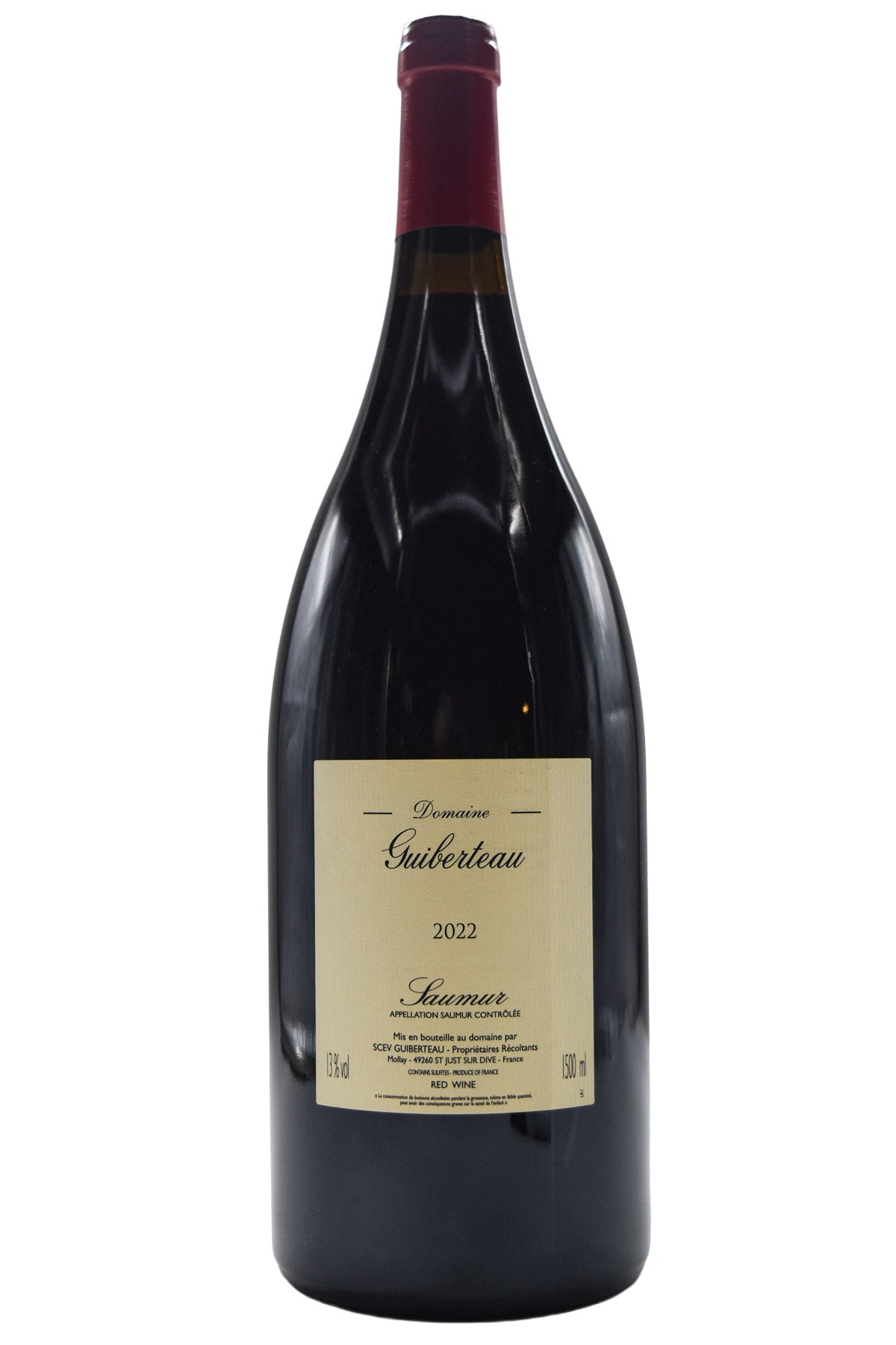 Bottle of Guiberteau Saumur Rouge 2022 (1.5L)-Red Wine-Flatiron SF