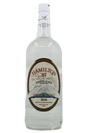 Bottle of Hamilton 87 White Stache Rum (1L)-Spirits-Flatiron SF