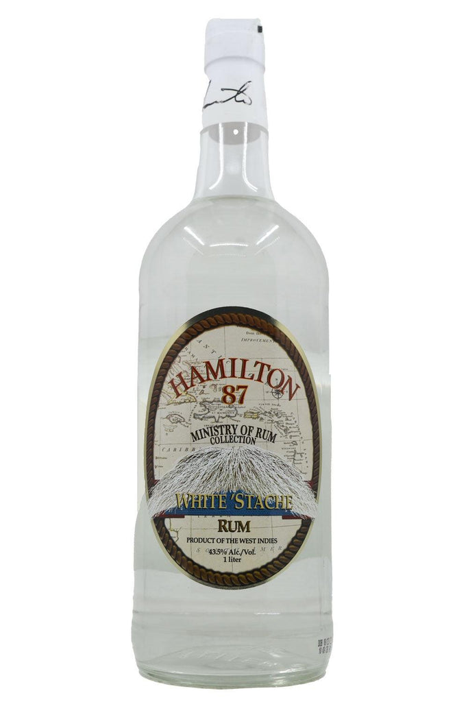 Bottle of Hamilton 87 White Stache Rum (1L)-Spirits-Flatiron SF