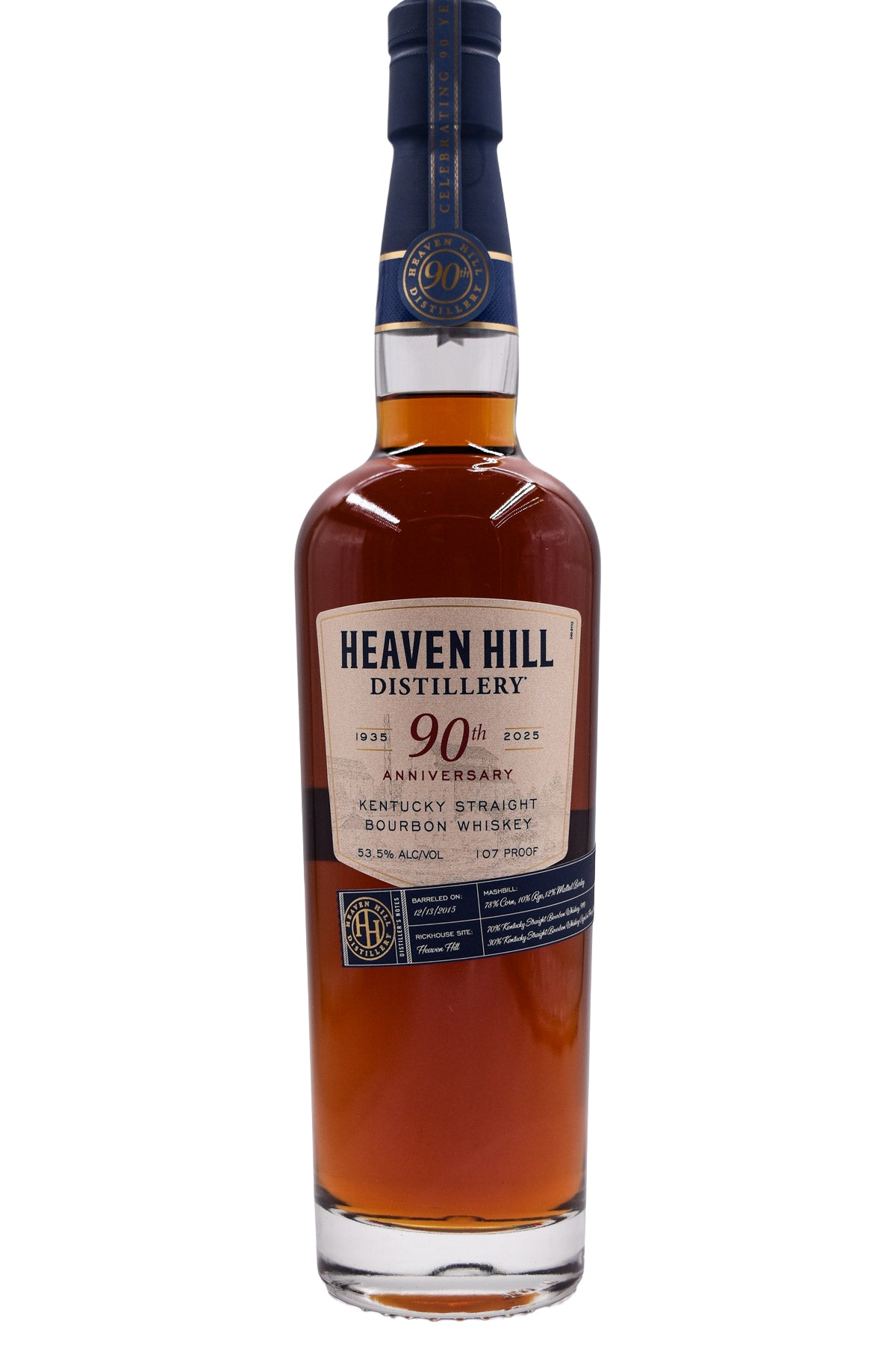 Bottle of Heaven Hill 90th Anniversary 9-Year-Old Kentucky Straight Bourbon Whiskey-Spirits-Flatiron SF