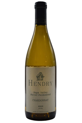 Bottle of Hendry Barrel Fermented Napa Valley Chardonnay 2023-White Wine-Flatiron SF