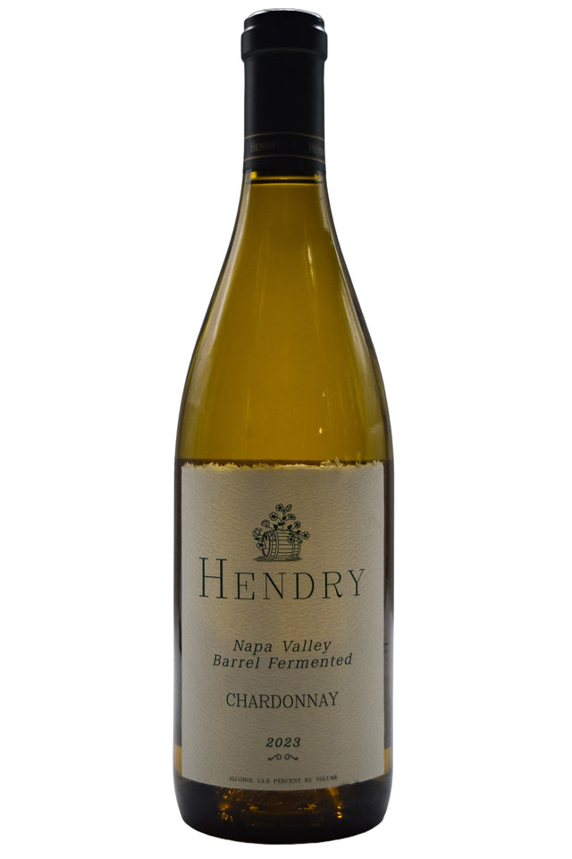 Bottle of Hendry Barrel Fermented Napa Valley Chardonnay 2023-White Wine-Flatiron SF